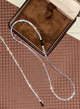 辣椒派年度王炸 不掉色永不过时十分满钻网球手链女 项链高级感