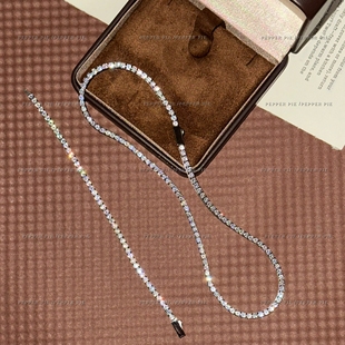 辣椒派年度王炸 不掉色永不过时十分满钻网球手链女 项链高级感