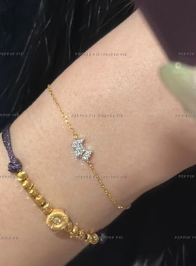 辣椒派通体s925纯银镀金西高地满钻手链女 俏皮甜妹小狗轻盈气质