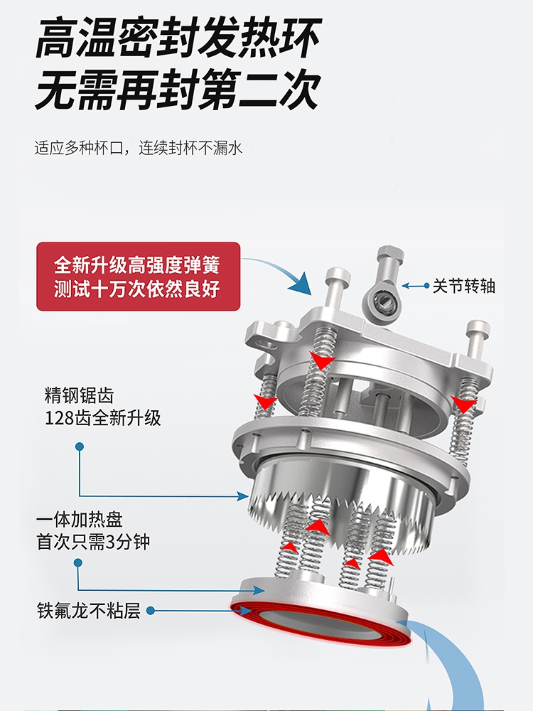 Commercial cup sealing machine, milk tea shop, juice drink, soybean milk shop, semi-automatic sealing machine, paper plastic cup, universal hand press