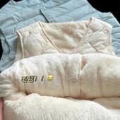 一件过冬 背心女冬季 加厚羊羔绒加绒内搭叠穿内胆老钱风菱格马甲