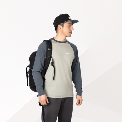 美利奴羊毛速干衣男撞色T恤