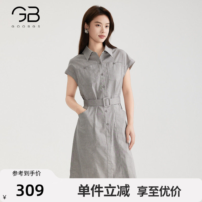 谷邦无袖工装连衣裙夏季新款
