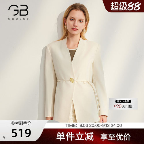 谷邦显瘦长袖休闲西装外套女