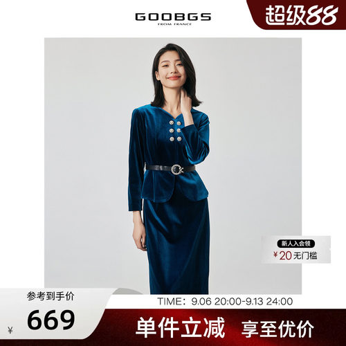 GOOBGS谷邦长袖连衣裙