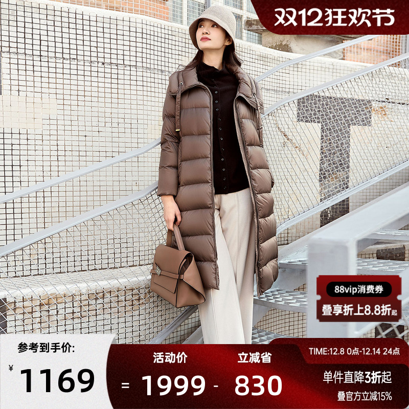 GOOBGS/谷邦中长款90鹅绒羽绒服