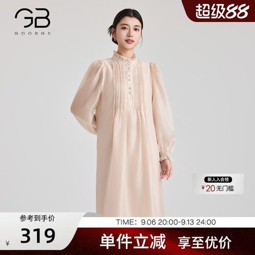 GOOBGS/谷邦宽松长袖连衣裙