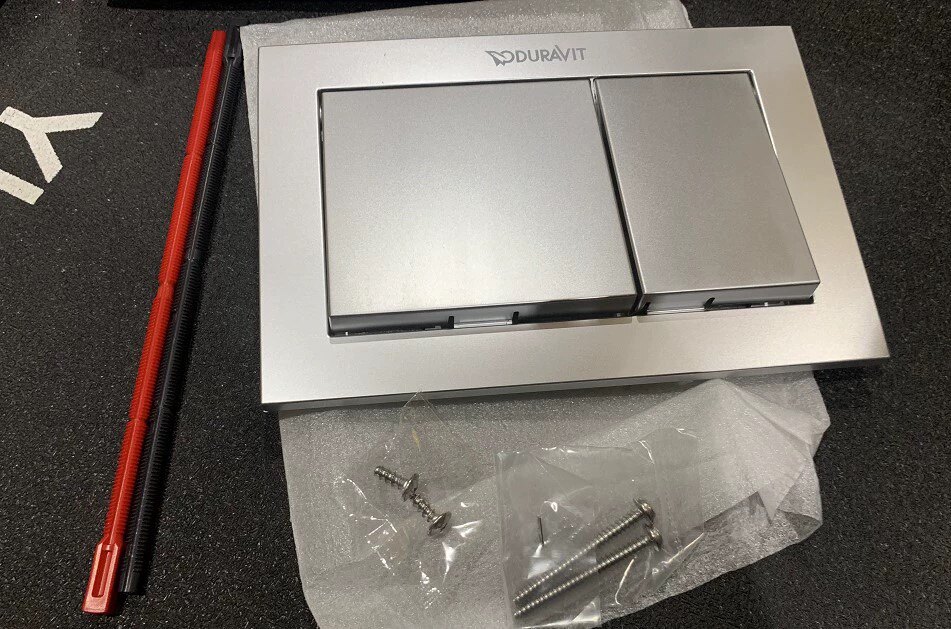 杜拉维特隐藏式水箱配件挂墙墙排马桶冲水面板排水按钮开关按键