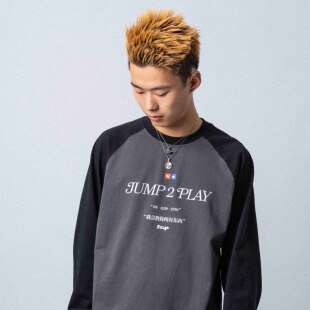 FCplaya合作款长袖休闲宽松街头风勾巴熙同款滑板T恤Jump滑板店
