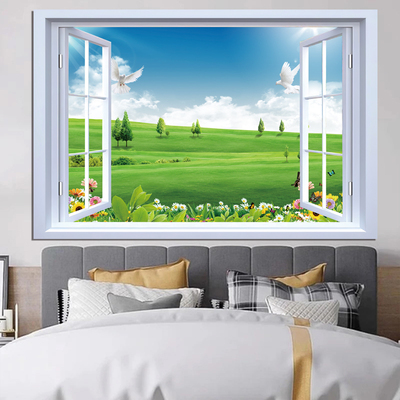 省心卧室墙贴自然风景装饰画