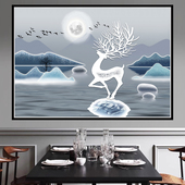 轻奢卧室墙贴3d立体大气极简风装 饰画床头画现代简约客厅餐厅壁画