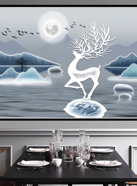 轻奢卧室墙贴3d立体大气极简风装饰画床头画现代简约客厅餐厅壁画