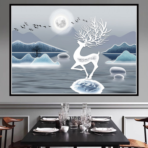 轻奢卧室墙贴3d立体大气极简风