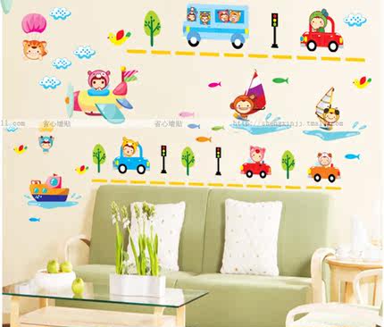 可移除墙贴儿童房宝宝身高贴 汉语拼音字母表贴画 幼儿园墙贴纸