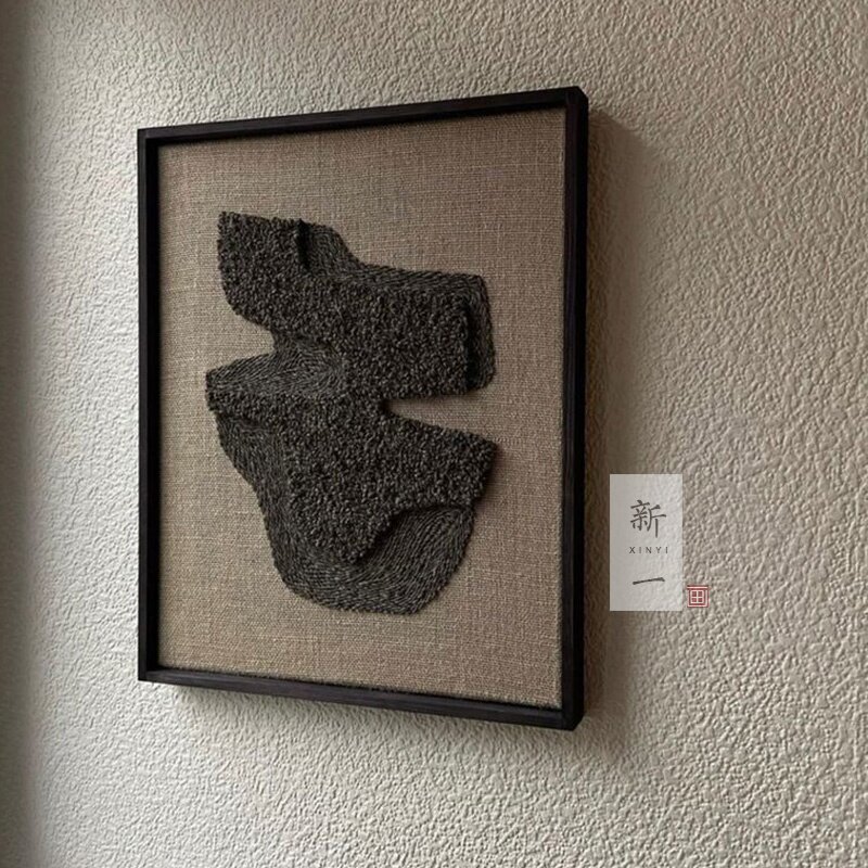 定装饰画现代简约抽象艺术装饰画客厅卧室挂画羊毛毡立体造型壁画