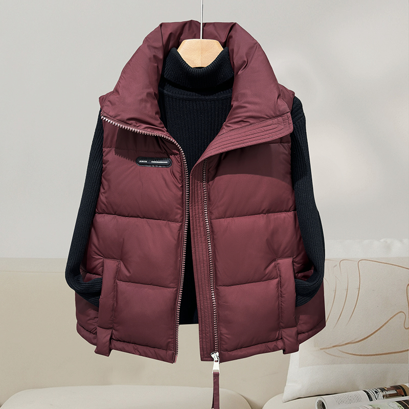 2025冬季新款羽绒棉马甲女短款