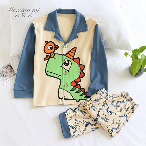 米筱米棉毛卡通纯棉春秋印花睡衣