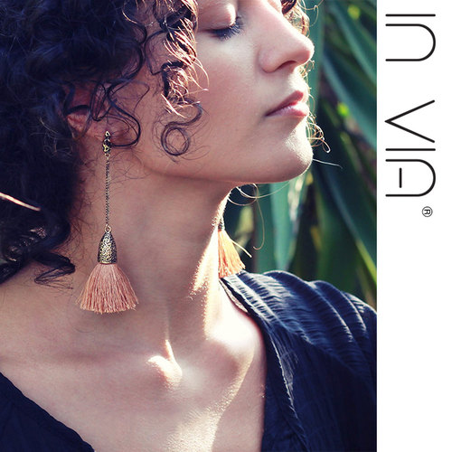 咖啡色高级感耳环2020女波西米亚