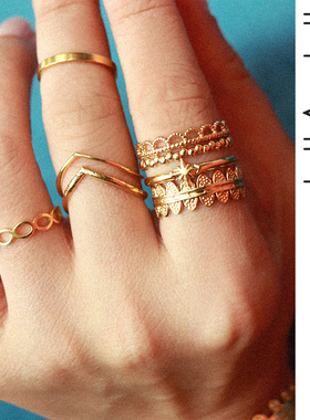 钛钢波西米亚印度埃及希腊戒指