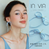 独特绝美耳环蓝色蝴蝶结串珠耳饰耳钉2026年流苏耳环度假风轻奢