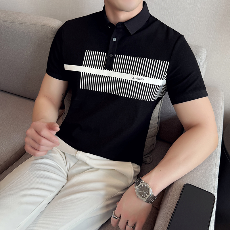 新款翻领短袖POLO衫男PL6608-P55，男装Polo衫，电商D308
