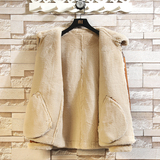 冬季男装大码皮毛一体加绒加厚外套DSD308-Y1002-P240，女装短外套，电商D308