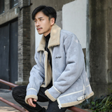 外景大码冬季皮毛一体男加绒加厚外套Z1929-P260主推，女装短外套，电商D308