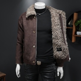 冬季男装大码皮毛一体加绒加厚外套DSD308-Z8808-P265假模，女装短外套，电商D308