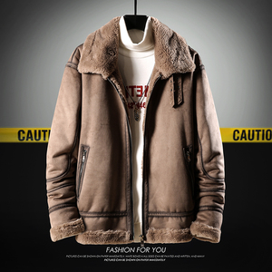 日系大码 冬季皮毛一体男士青年夹克外套Z1928-P255 主推，男装夹克，电商D308