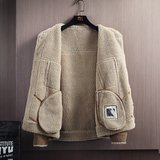 立体挂拍男装冬季新款皮毛一体加绒加厚外套Z2880-P240大码，女装短外套，电商D308