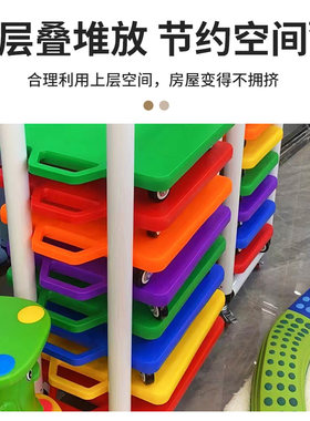 幼儿园收拾储物柜收纳架
