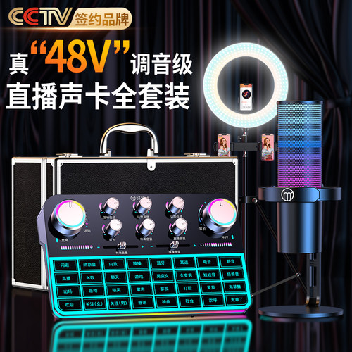 专业级48V外置直播声卡全套装
