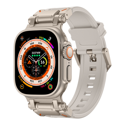 适用iwatch9/8/7代表带ultra49mm苹果手表表带applewatch6/5探索者系列运动透气s8/s9高级款硅胶腕带个性配件