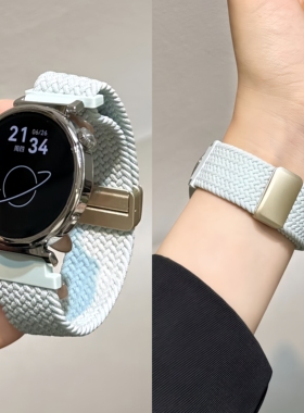 适用小米手表s1pro手表带表带watchs4编织磁吸s2/S3手腕带S2智能color2运动尼龙编织18MM新款男女生41mm透气
