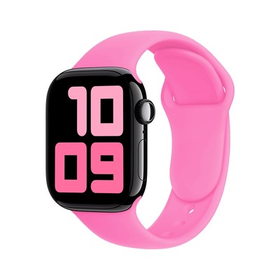 适用苹果iwatch10/9代手表带S10硅胶S8高级S7腕带女applewatch8/7表带S6男SE运动S5透S9气ultra2智能配件潮品
