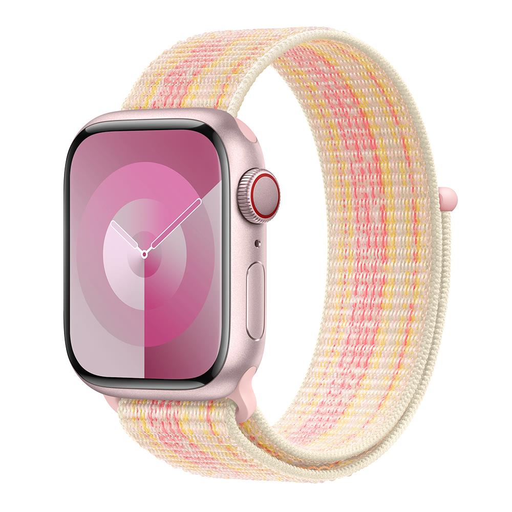适用苹果手表表带apple watch9 Ultra2表带iwatch8/7/6代s10彩虹版精织S10尼龙回环S7式运动S9腕带女款编织se