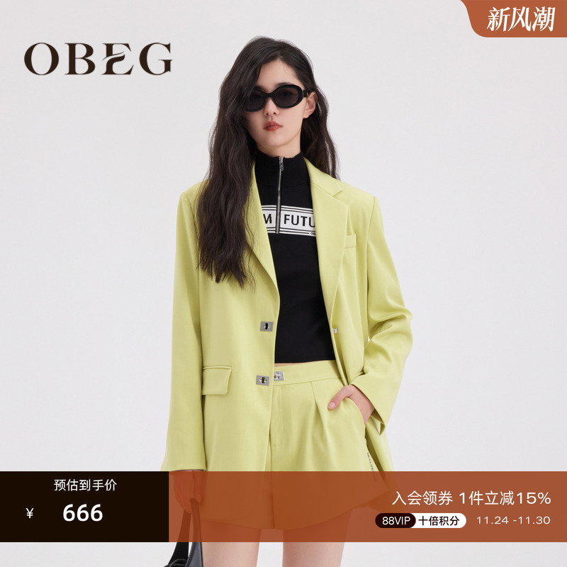 欧碧倩西装OBEG时髦廓形