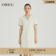 OBEG欧碧倩精致系列 小礼裙10481069 白色千金小香风连衣裙女春季