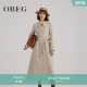 OBEG欧碧倩复古英伦风长款 简约高级感休闲外套10483025 风衣女秋季