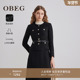 OBEG欧碧倩亮丝小香风外套女轻奢高级感收腰上衣50504528