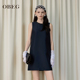 连衣裙10521065 珠饰领气质背心式 商场同款 OBEG欧碧倩26春新款