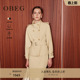 OBEG欧碧倩早秋韩系高级感短款 50503507 风衣外套半身裙气质套装