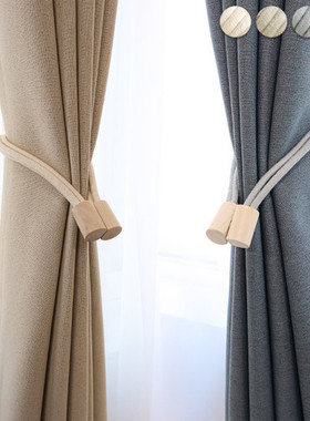 rope tie backs for curtains 现代免打孔磁吸扣窗帘束绑带绑绳