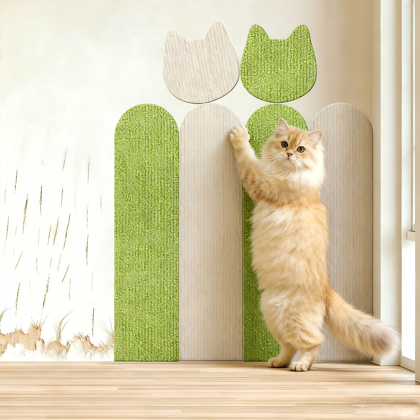 栅栏猫抓墙贴墙面遮丑装饰立式猫抓板贴墙角转角防猫抓保护贴墙纸,家居饰品,软装墙贴,淘宝优惠券,粉丝福利购,淘宝优惠卷