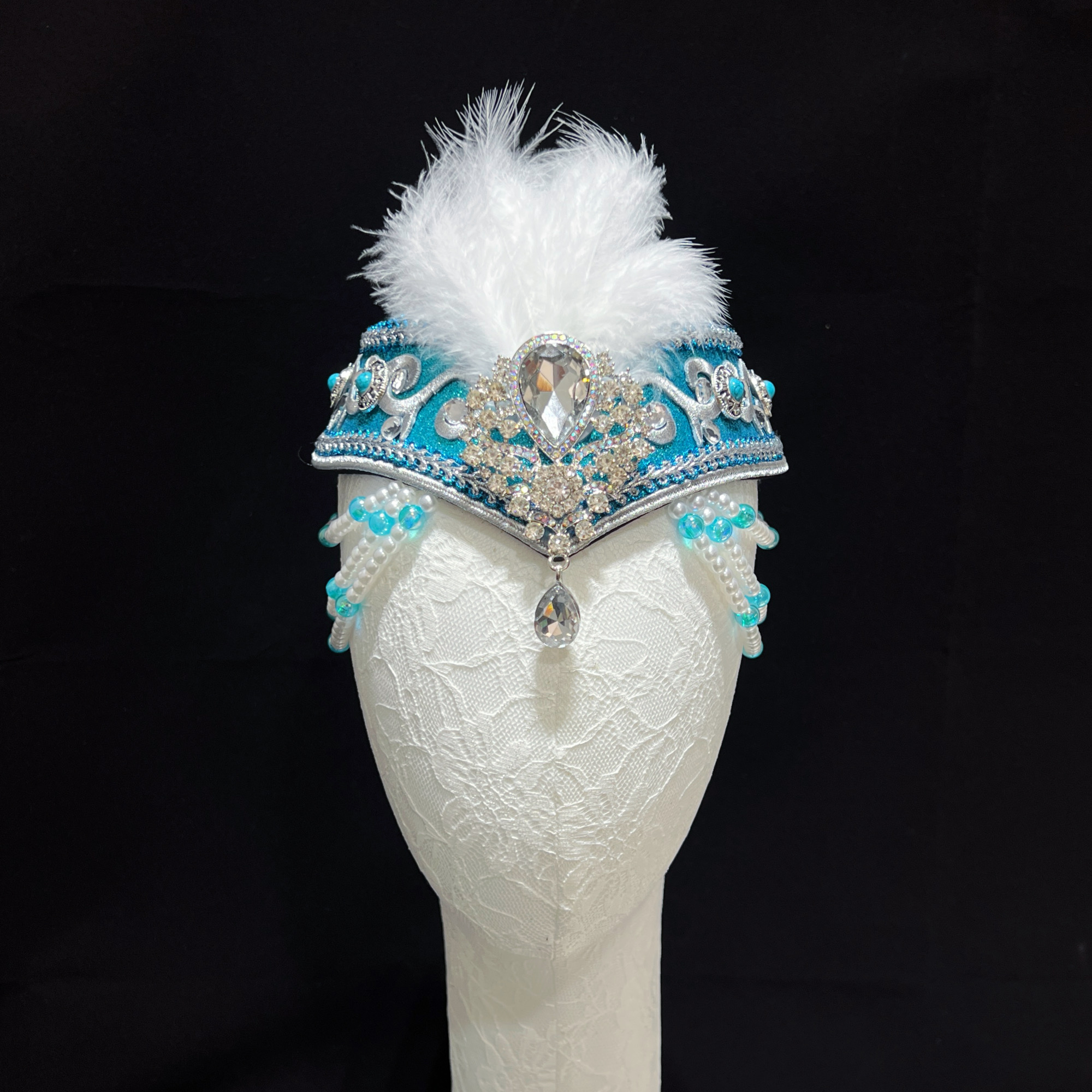 蒙古族舞蹈演出比赛独舞艺考头饰