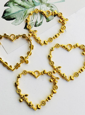 花边樱桃爱心边框UV胶封入物填充