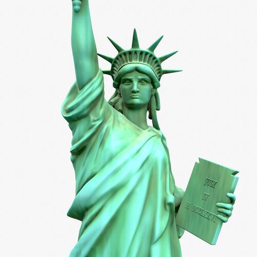 美国格式自由女神像三维立体模型