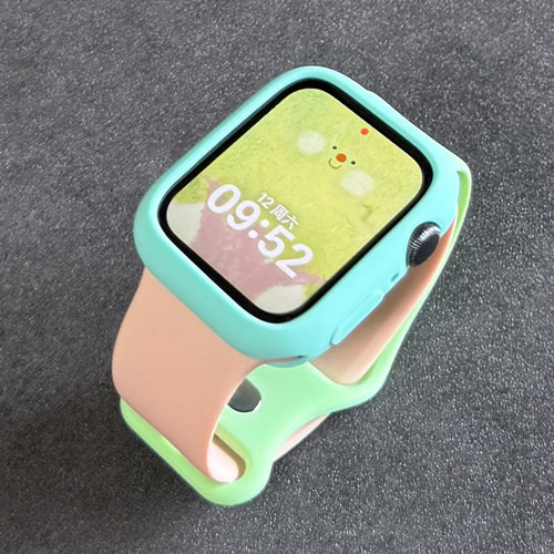 拼色硅胶保护壳适用iwatch表带