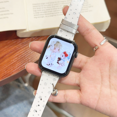 星星手镯皮革小众适用iwatch表带