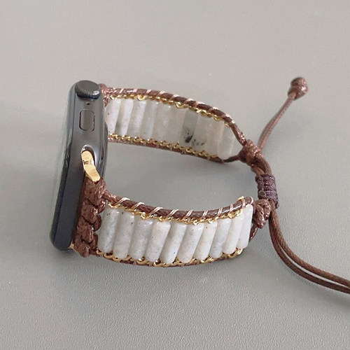 火山石麻绳编织适用iwatch表带